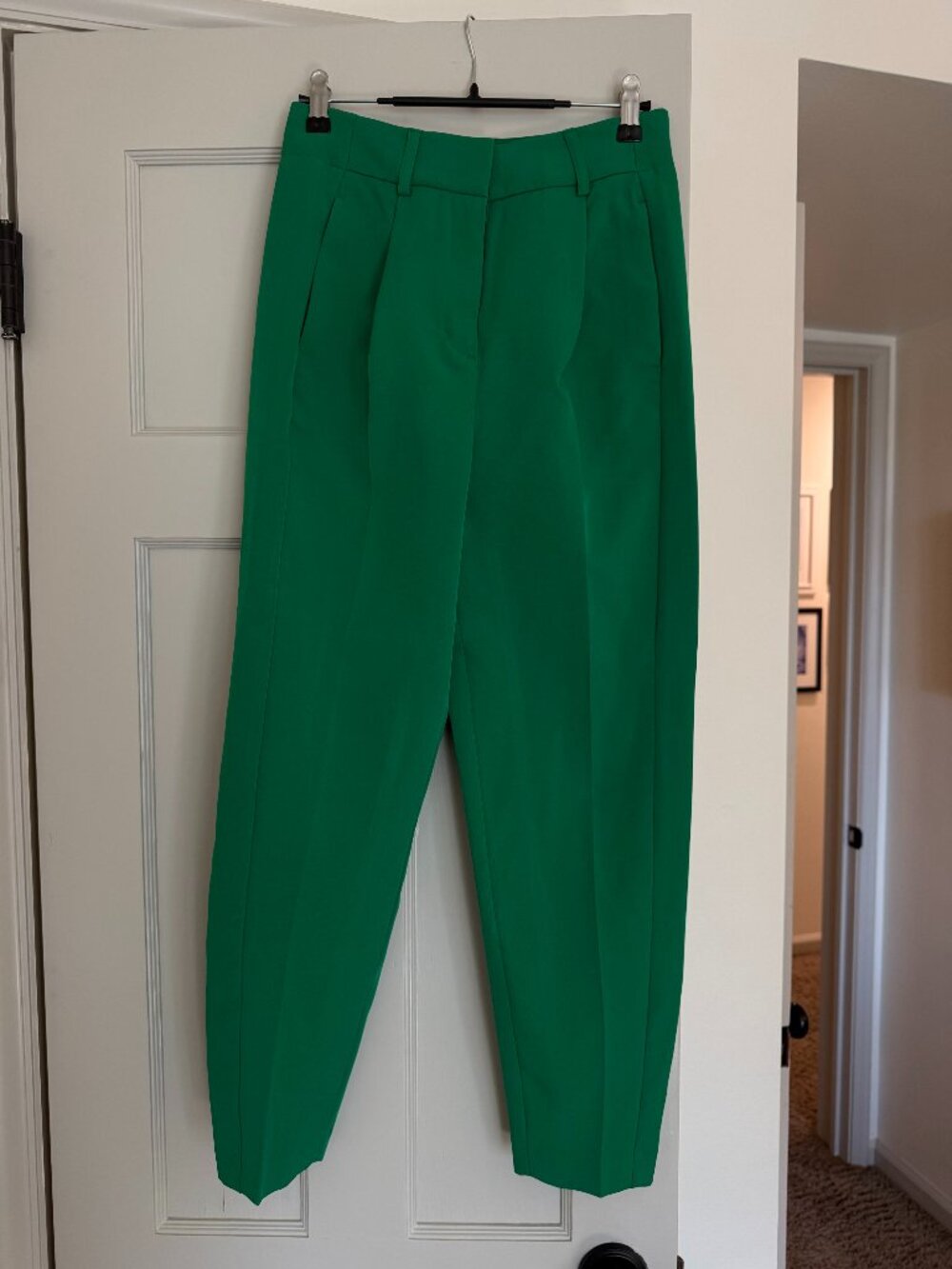 High waist green express slacks